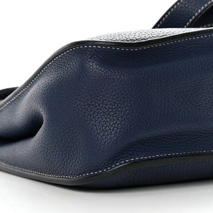 Hermes Taurillon Clemence Halzan 31 GM Bleu Encre 9 of 15