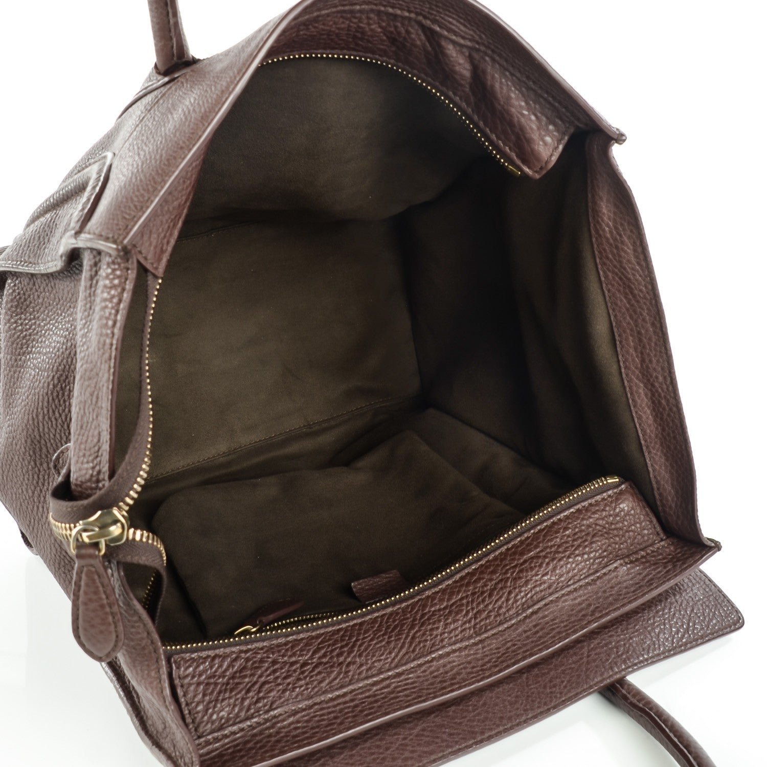 Celine Pebbled Calfskin Mini Luggage Chocolate 6 of 10