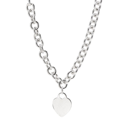 Tiffany Sterling Silver Heart Tag Necklace 1 of 6