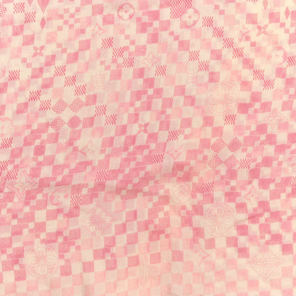 Louis Vuitton Cashmere Silk Damier Scarf Ivory Pink 4 of 4