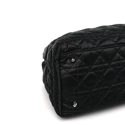 Christian Dior Satin Cannage Charming Lock Flap Shoulder Bag Black 8 of 10