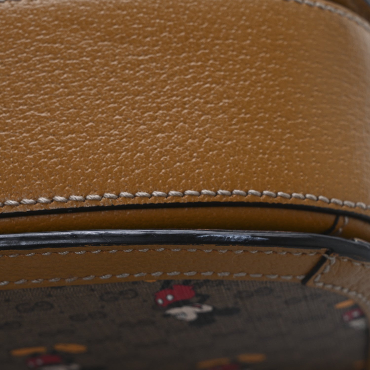 Gucci X DISNEY Mini Vintage GG Supreme Monogram Mickey Mouse Small Flap Messenger Bag Beige Vintage Sun Oil 11 of 13
