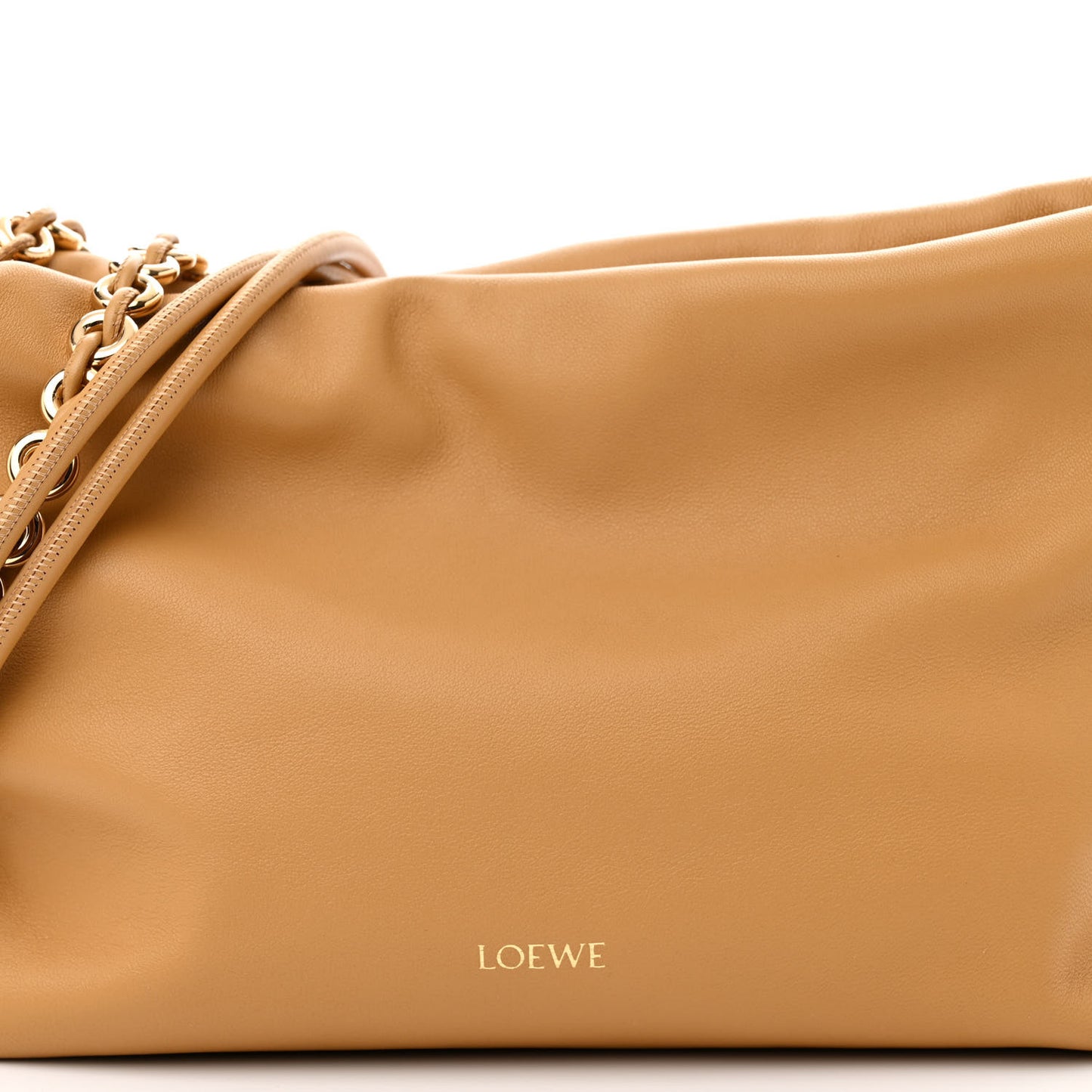 Mellow Nappa Donut Medium Chain Flamenco Knot Clutch Sahara
