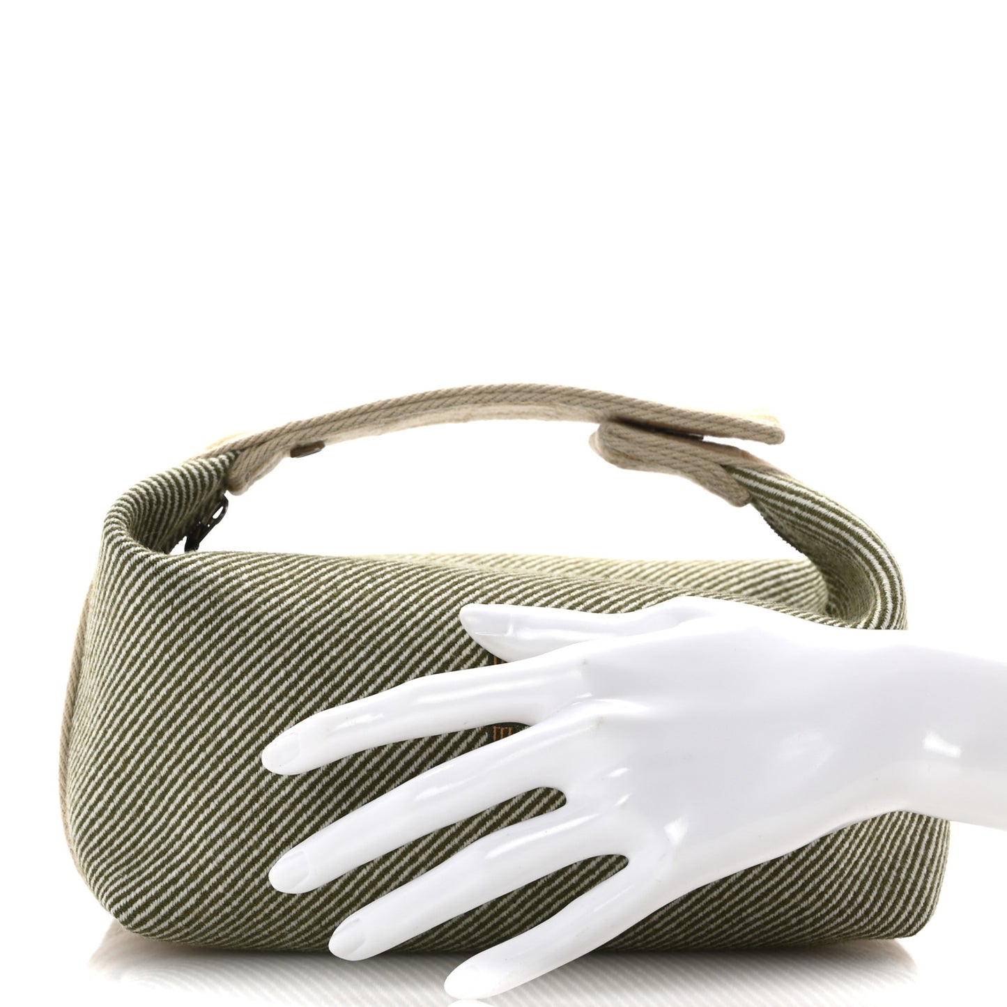 Wool Small Bride-A-Brac H Natte Pouch Vert Foret