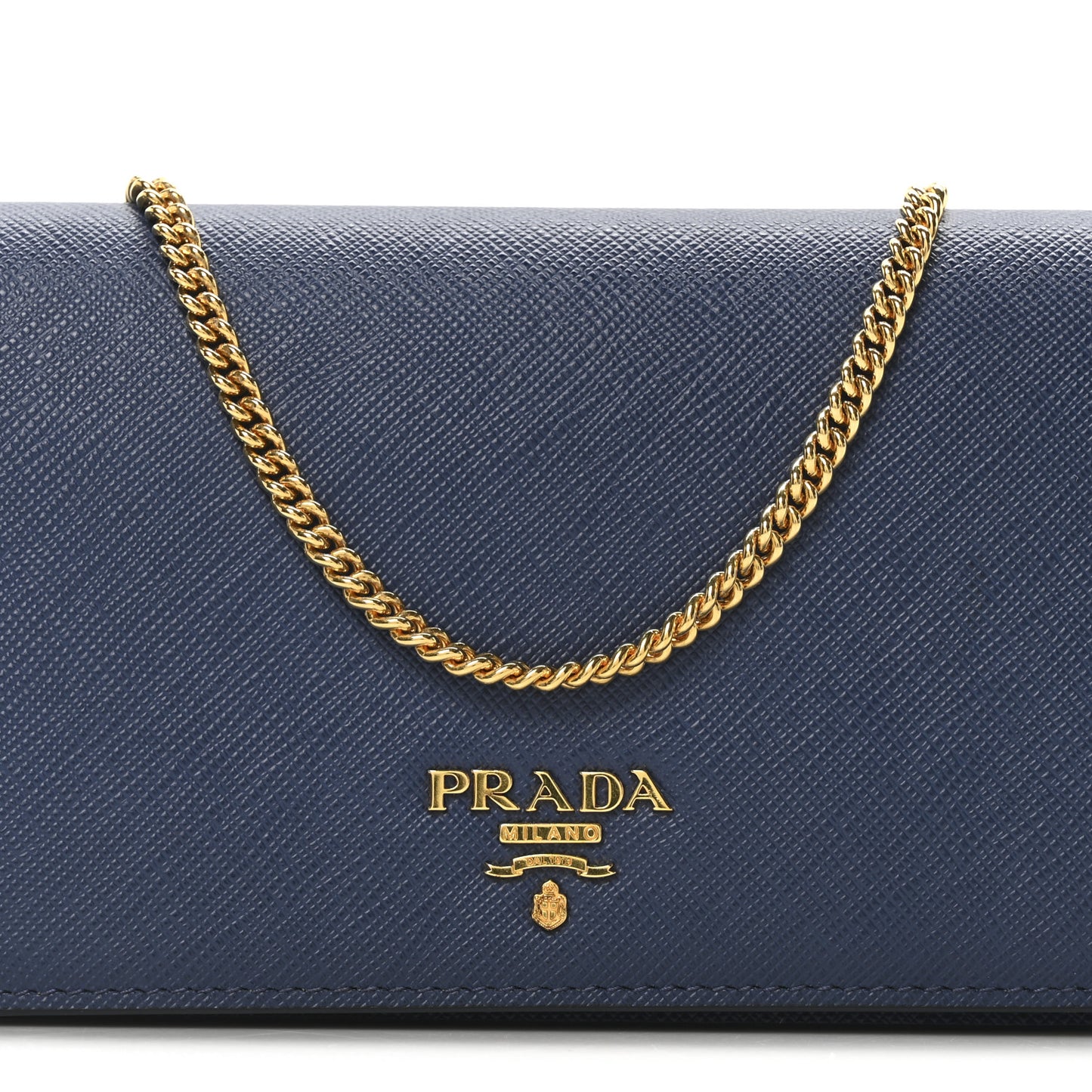 Saffiano Metal Oro Mini Bag Bluette