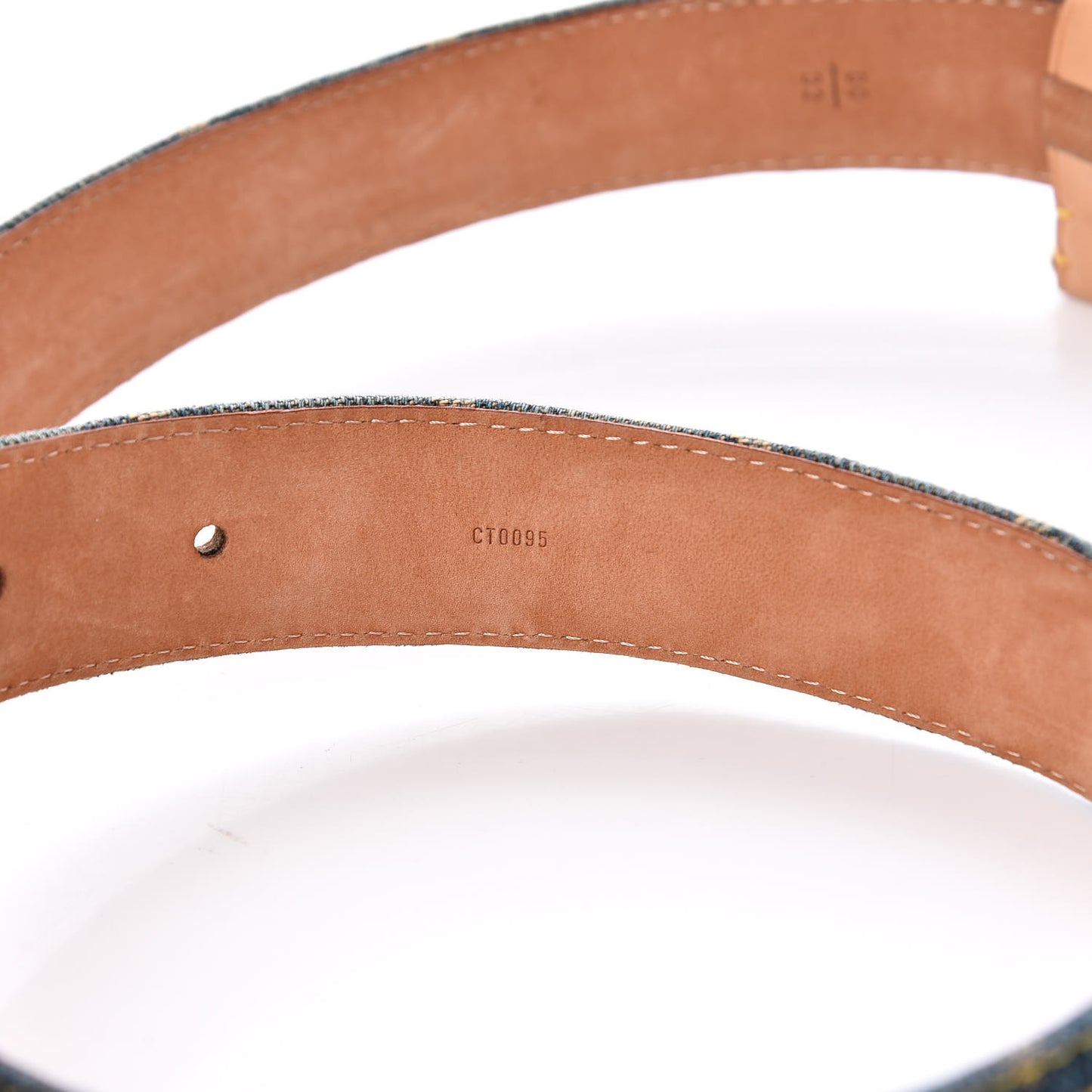 Monogram Denim Belt 80 32 Blue