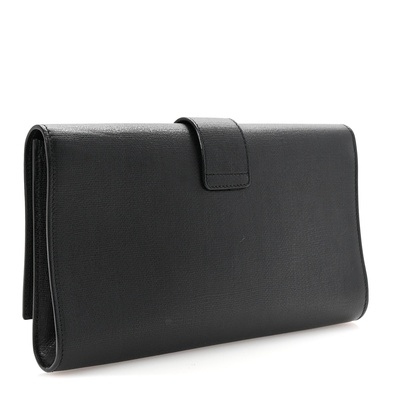 Saint Laurent Textured Calfskin Classic Y Ligne Clutch Black 3 of 6