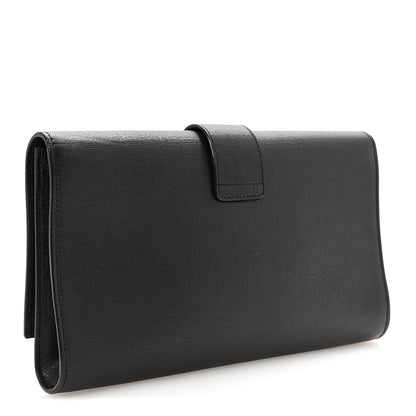 Saint Laurent Textured Calfskin Classic Y Ligne Clutch Black 3 of 6