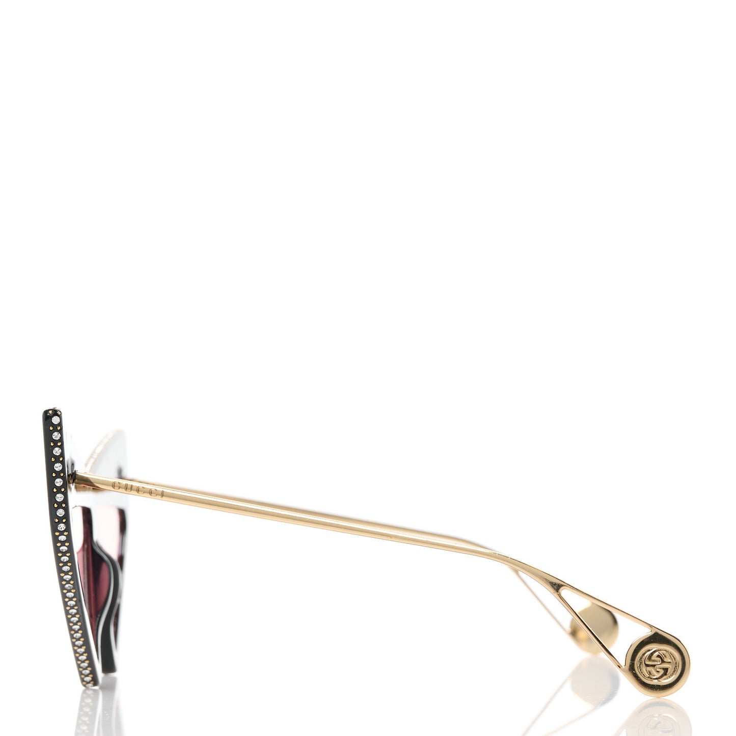 Acetate Crystal Geometric Sunglasses GG0430S Black