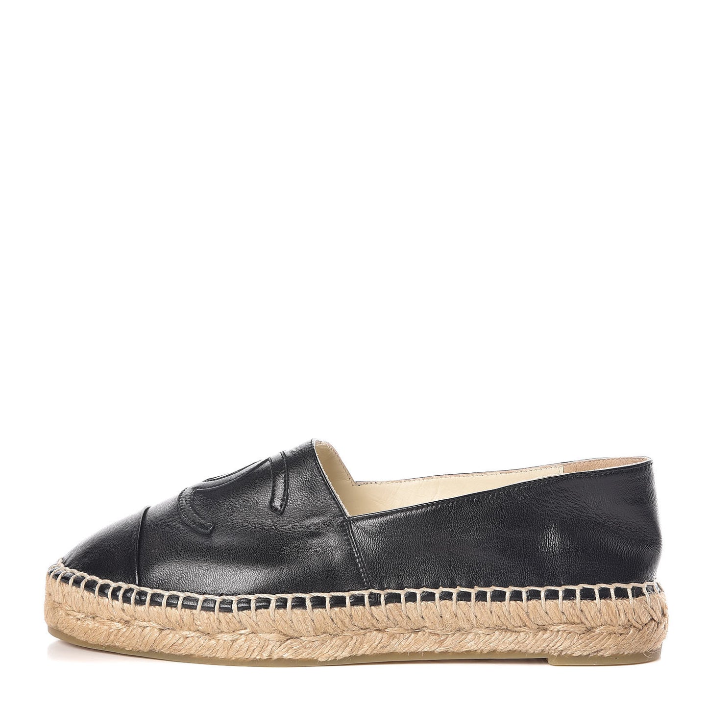 Lambskin CC Espadrilles 36 Black