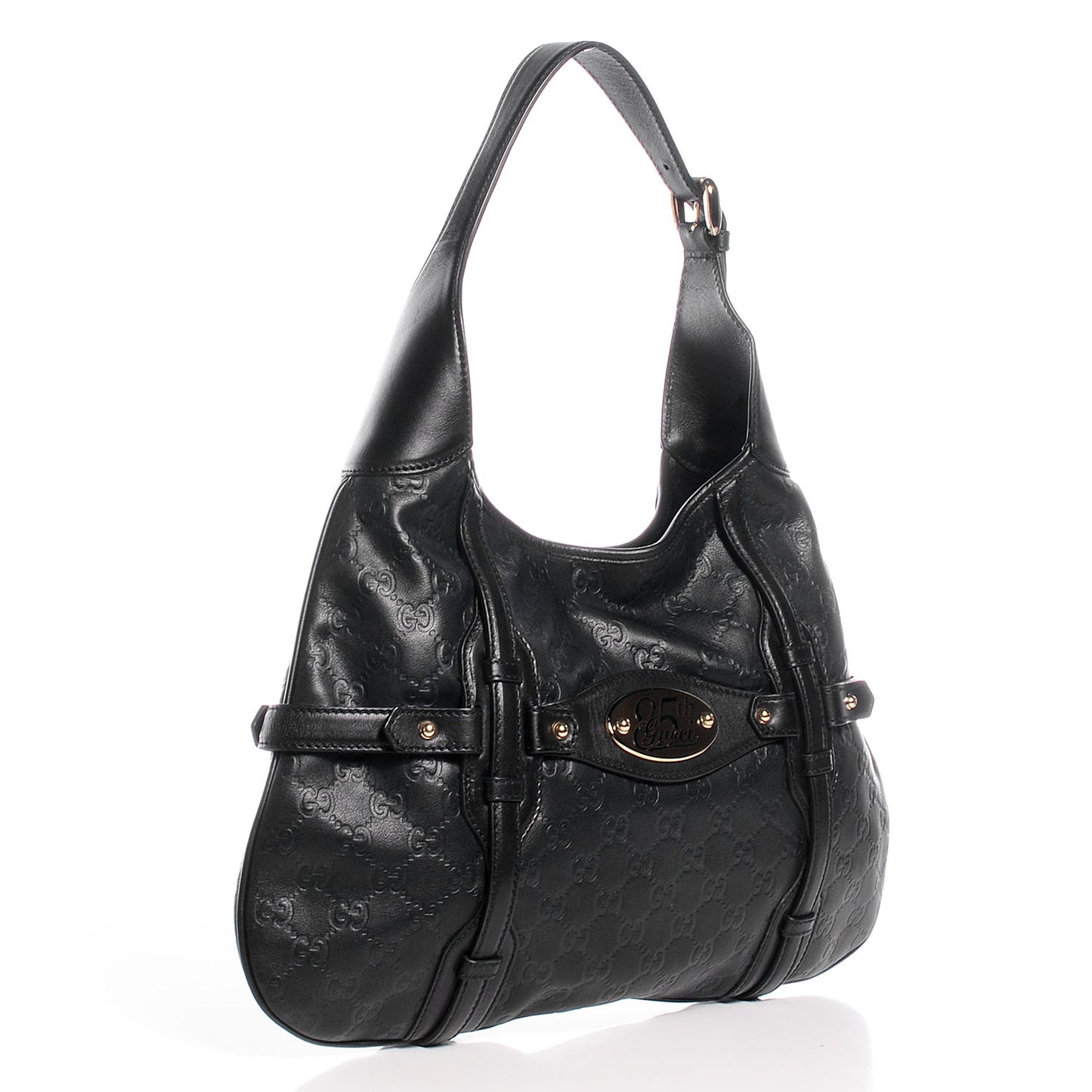Guccissima 85th Anniversary Horsebit Hobo Black