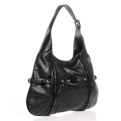 Gucci Guccissima 85th Anniversary Horsebit Hobo Black 3 of 7