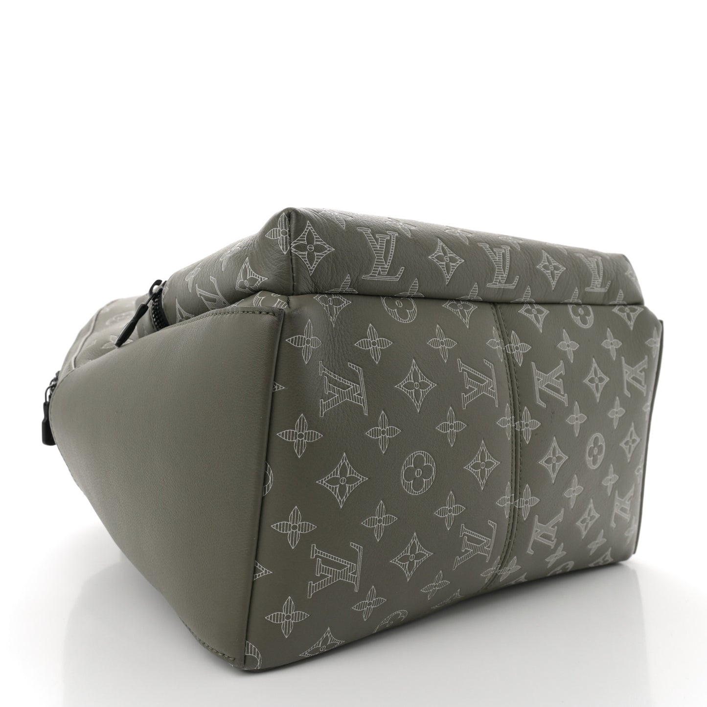 Calfskin Monogram Shadow Discovery Backpack PM Olive Green