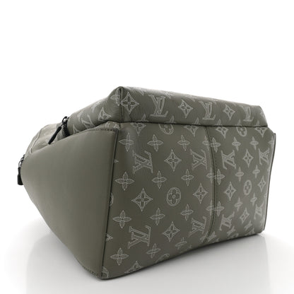 Louis Vuitton Calfskin Monogram Shadow Discovery Backpack PM Olive Green 4 of 10