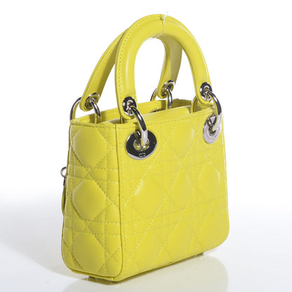 Christian Dior Lambskin Cannage Nano Lady Dior Acid 11 of 16