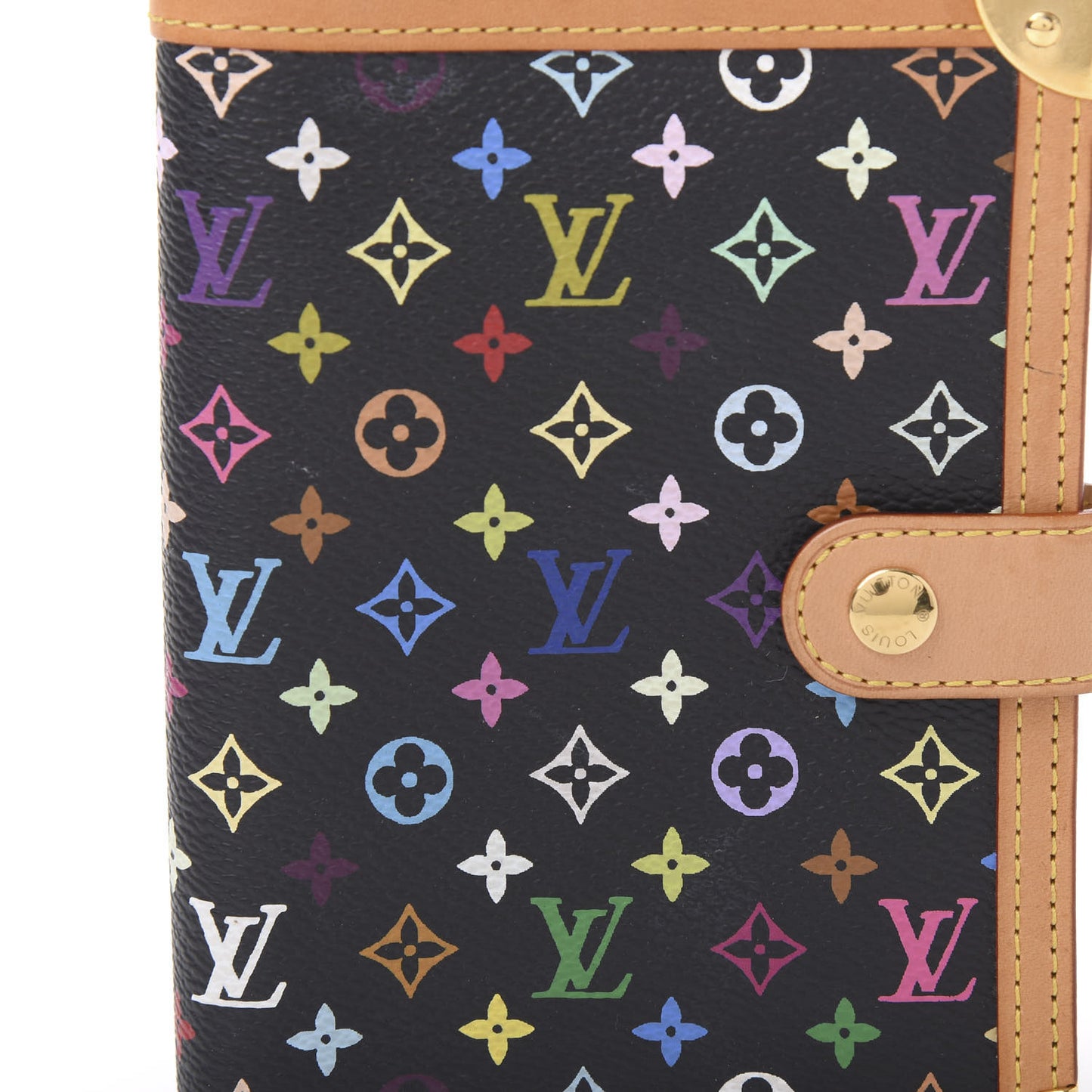 Monogram Multicolor Small Ring Agenda Cover Black