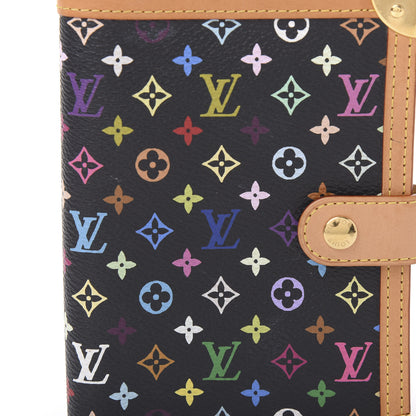 Louis Vuitton Monogram Multicolor Small Ring Agenda Cover Black 9 of 11