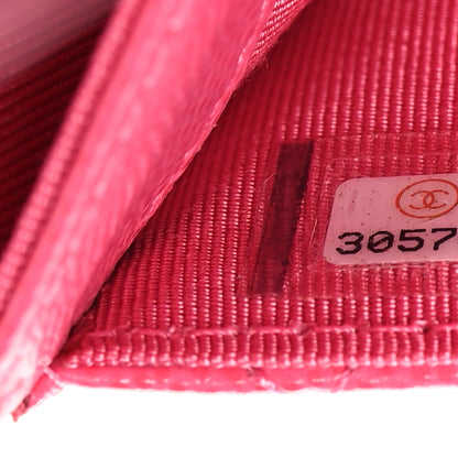 Chanel Caviar Quilted Flap Card Holder Wallet Pink 7 of 8