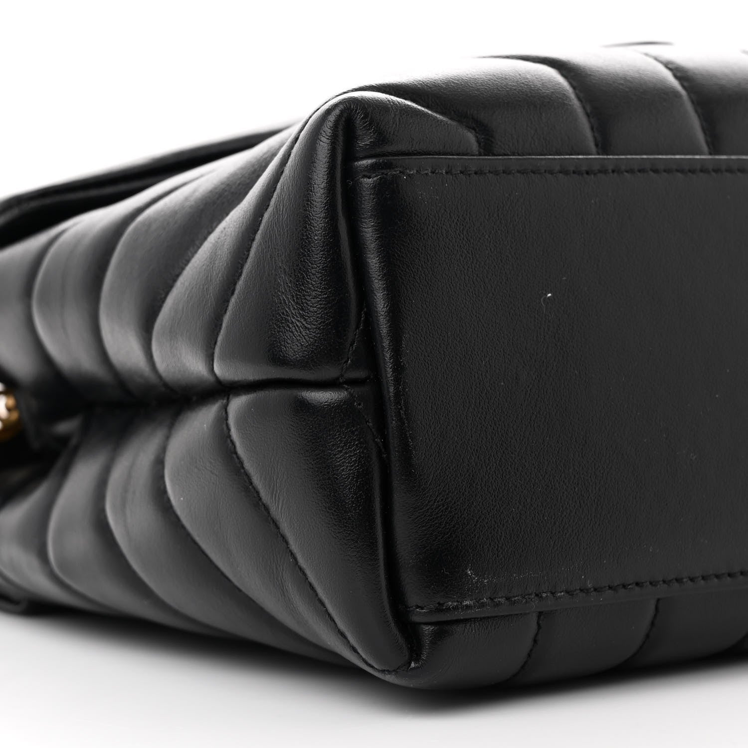 Saint Laurent Calfskin Y Quilted Monogram Small Loulou Chain Satchel Black 10 of 12