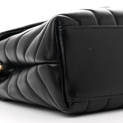 Saint Laurent Calfskin Y Quilted Monogram Small Loulou Chain Satchel Black 10 of 12