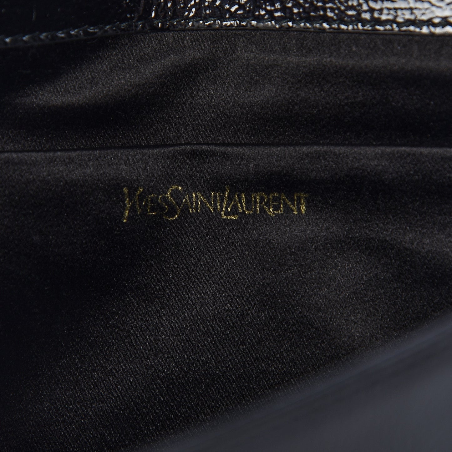 Textured Patent Monogram Large Belle De Jour Clutch Black