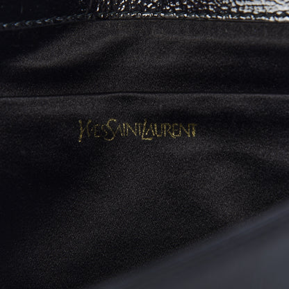 Saint Laurent Textured Patent Monogram Large Belle De Jour Clutch Black 6 of 12