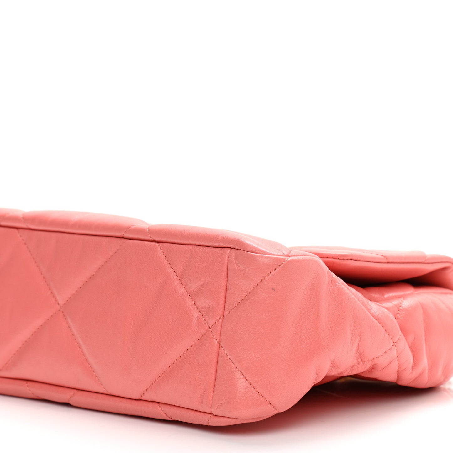 Goatskin Quilted Large Chanel 19 Flap Pink