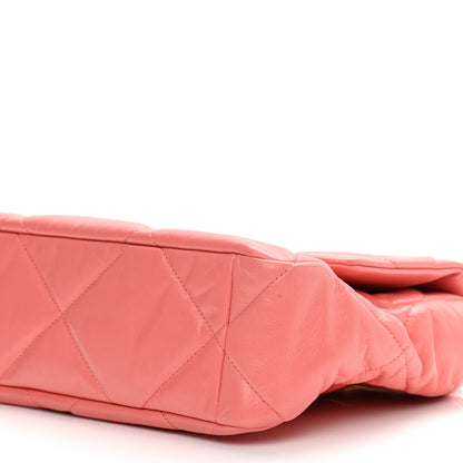 Chanel Goatskin Quilted Large Chanel 19 Flap Pink 9 of 9