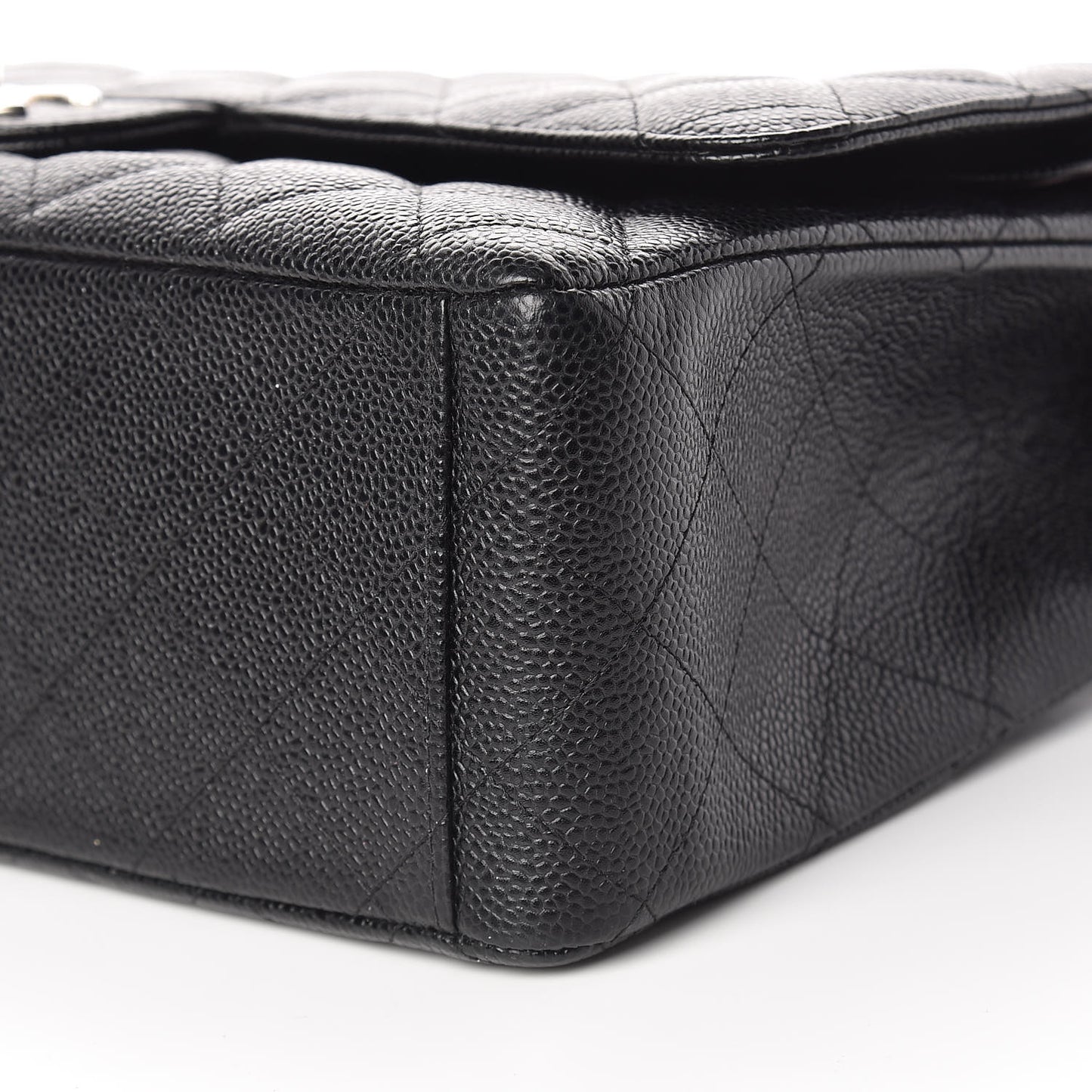 Caviar Quilted Maxi Double Flap Black