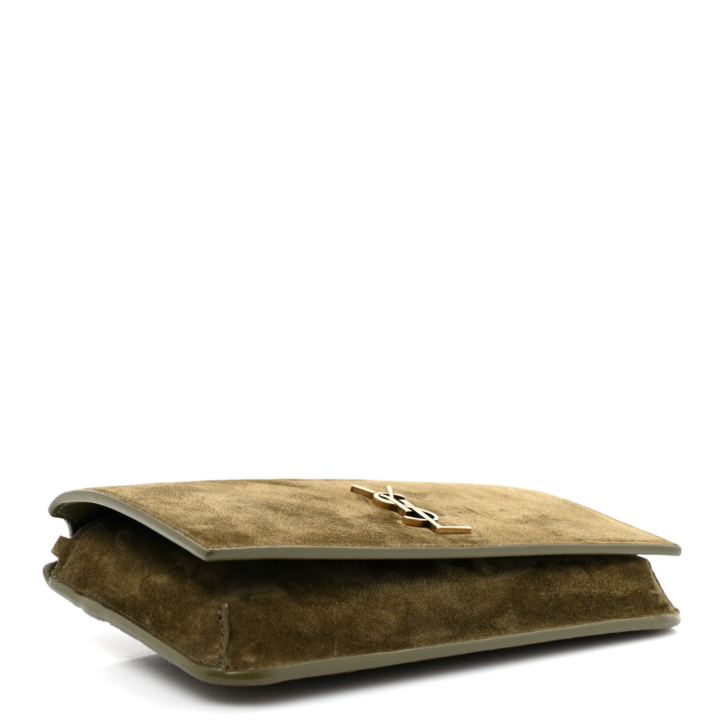 Suede Monogram Phone Holder Crossbody Loden Green