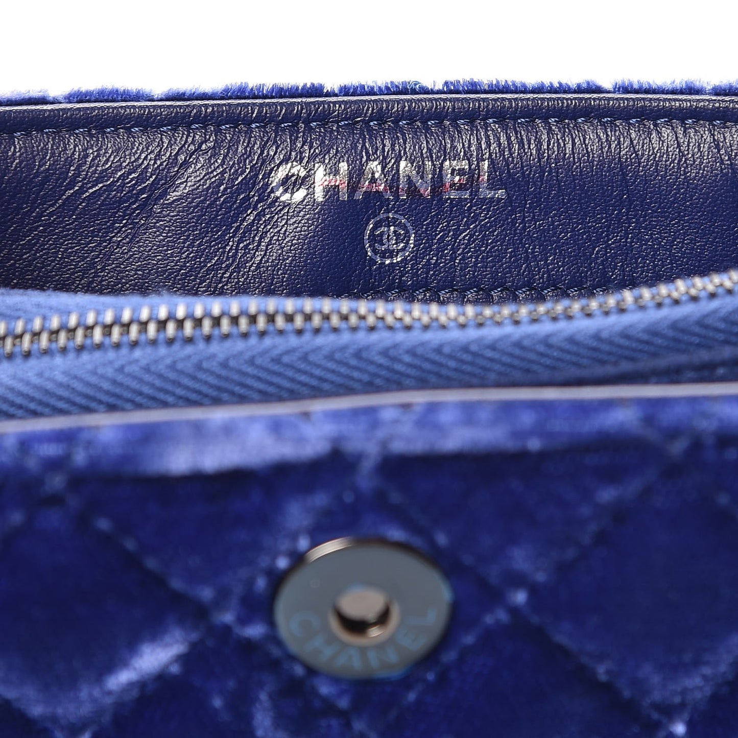 Velvet Quilted Mini Phone Holder Crossbody Bag Blue