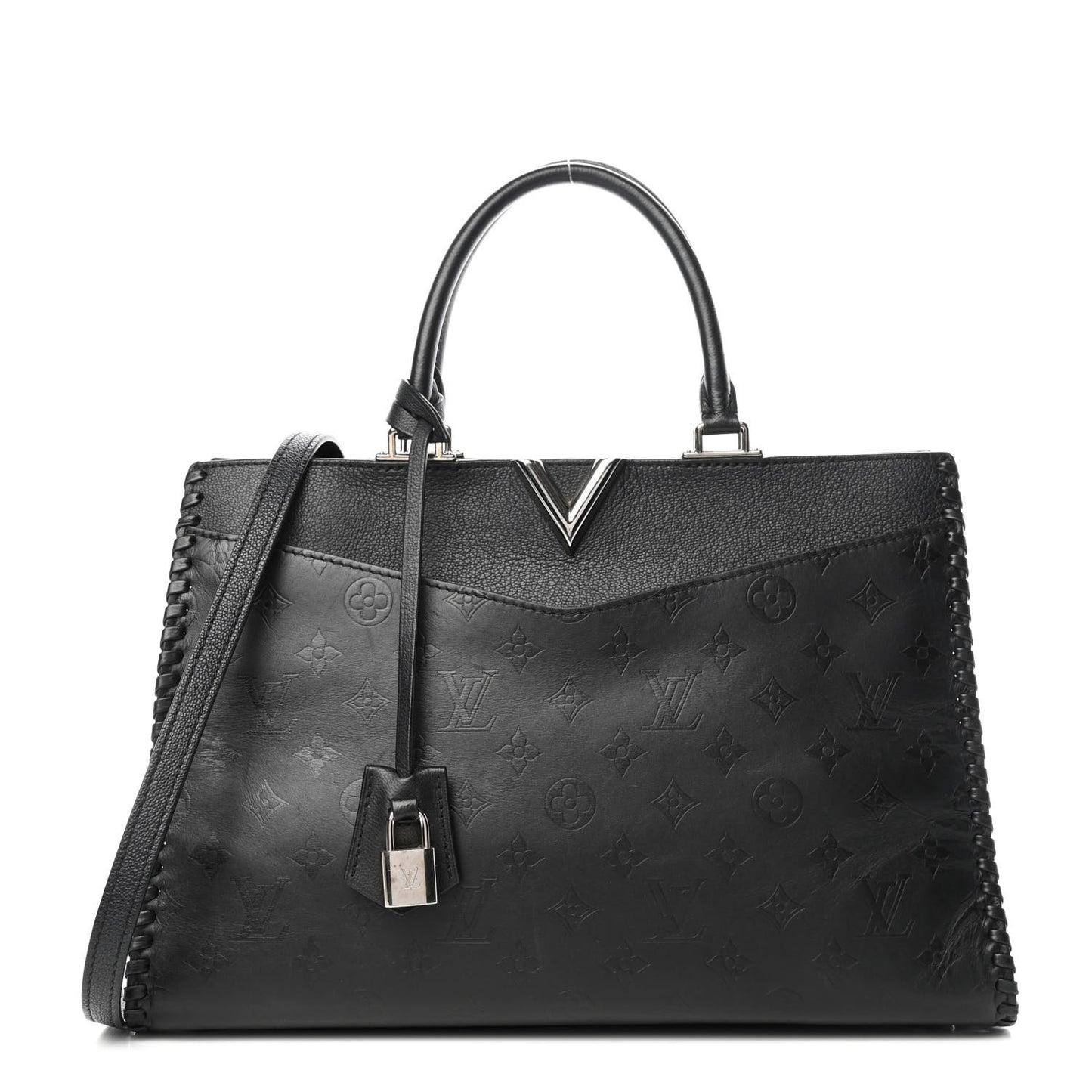 Monogram Cuir Plume Very Zipped Tote Black