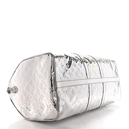 Louis Vuitton Monogram Miroir Keepall 55 Silver 3 of 19