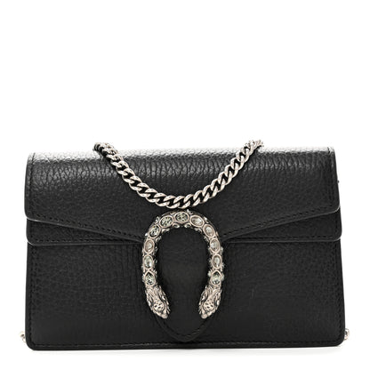 Gucci Calfskin Super Mini Dionysus Shoulder Bag Black 7 of 10