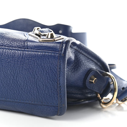 Balenciaga Chevre Gold Metallic Edge Hardware Mini City Bleu Roi 8 of 9