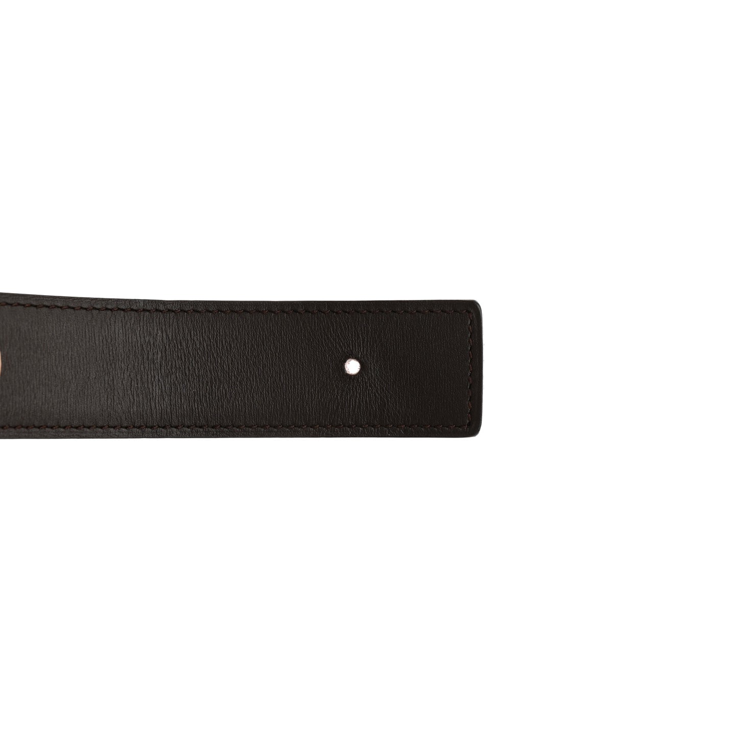 Box Togo 32mm Belt Strap 90 Rouge Casaque Chocolate