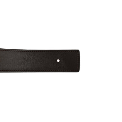 Hermes Box Togo 32mm Belt Strap 90 Rouge Casaque Chocolate 6 of 9