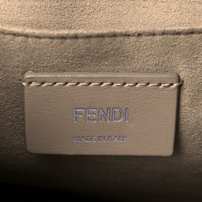 Fendi Vitello Liberty Scalloped Studded Kan I Shoulder Bag Grigio Perla 6 of 10