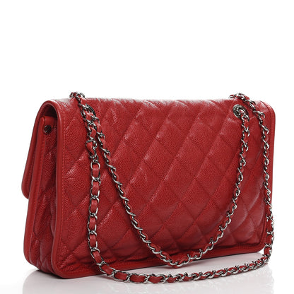 Chanel Caviar Large French Riviera Flap Red 3 of 11