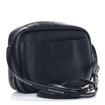 Balenciaga Calfskin Logo Strap S Everyday Camera Bag Black 3 of 8