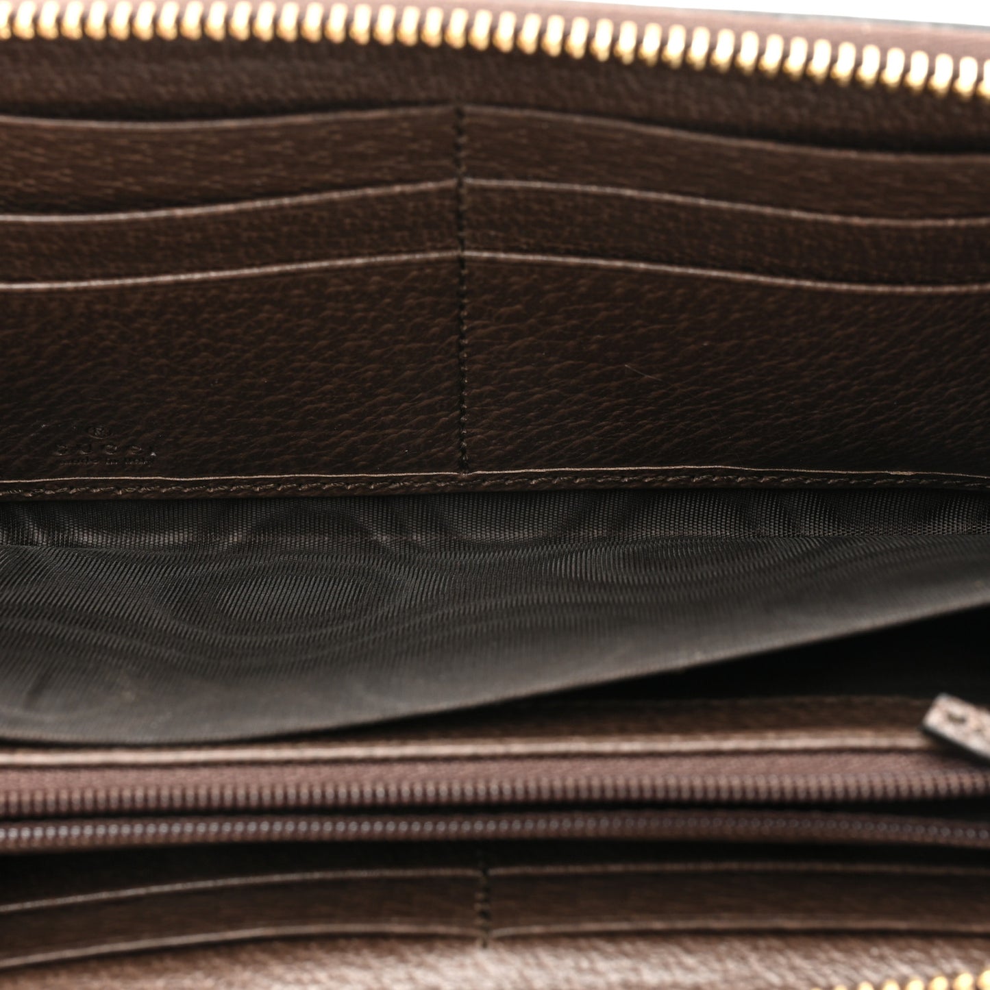 GG Supreme Monogram Web Geometric Ophidia Zip Around Wallet Beige Multicolor Brown Sugar
