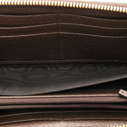 Gucci GG Supreme Monogram Web Geometric Ophidia Zip Around Wallet Beige Multicolor Brown Sugar 5 of 13