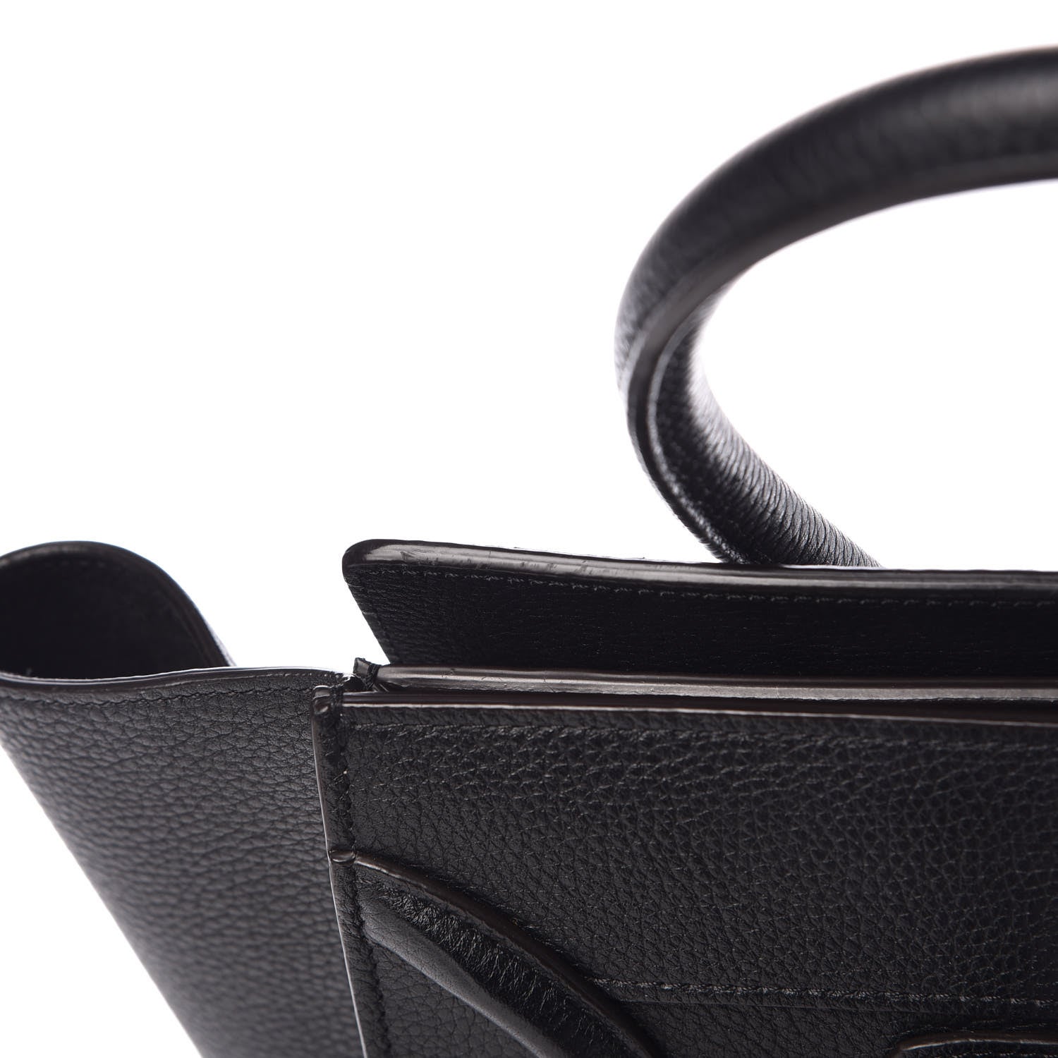 Celine Drummed Calfskin Micro Luggage Black 10 of 12
