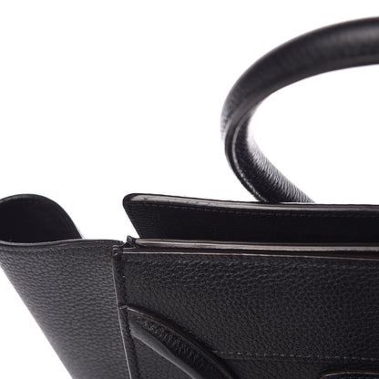 Celine Drummed Calfskin Micro Luggage Black 10 of 12