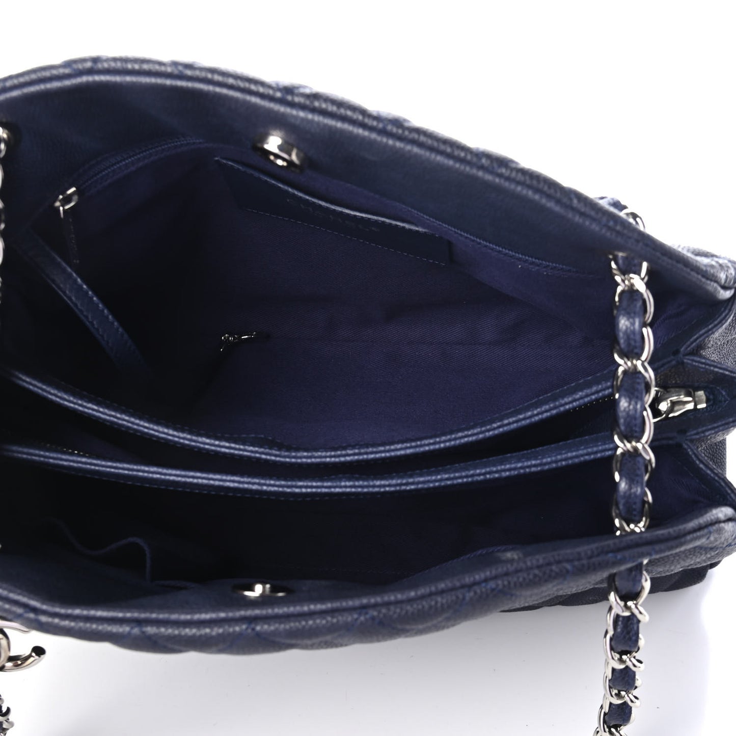 Caviar Quilted Large Just Mademoiselle Navy