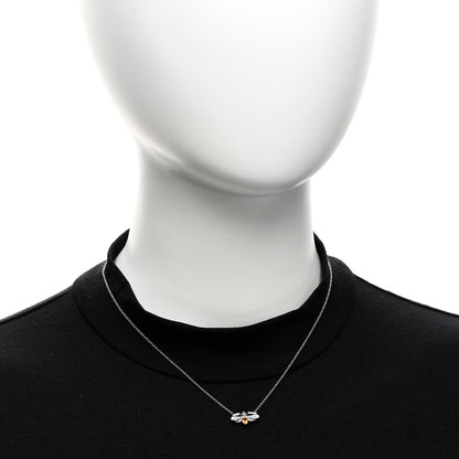 Tiffany Platinum 18K Yellow Gold Diamond Spessartine Paper Flowers Firefly Pendant Necklace 2 of 5