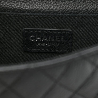 Chanel Grained Calfskin Quilted 2.55 Reissue Flap Belt Bag Clutch Black 6 of 8
