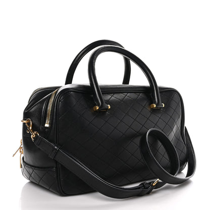 Saint Laurent Lambskin Lyia Quilted Duffle Bag Black 3 of 13