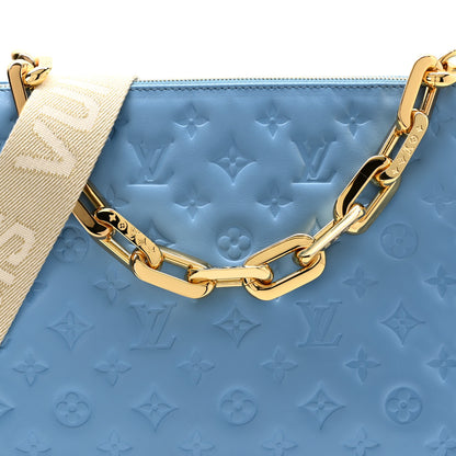 Louis Vuitton Lambskin Embossed Monogram Coussin MM Bleuet 9 of 11