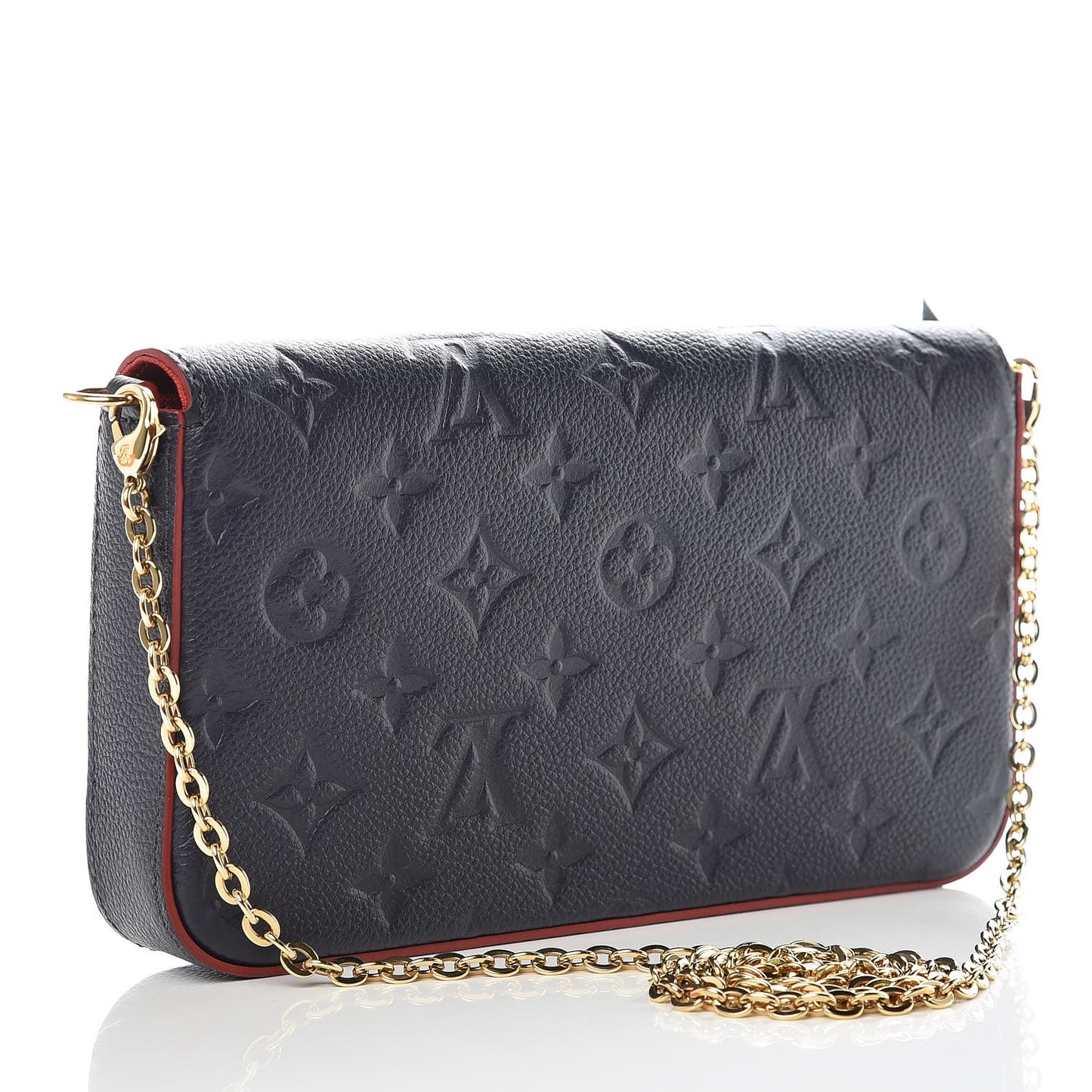 Empreinte Pochette Felicie Chain Wallet Marine Rouge